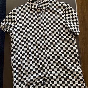 Vans Checkered Button Up Size Small